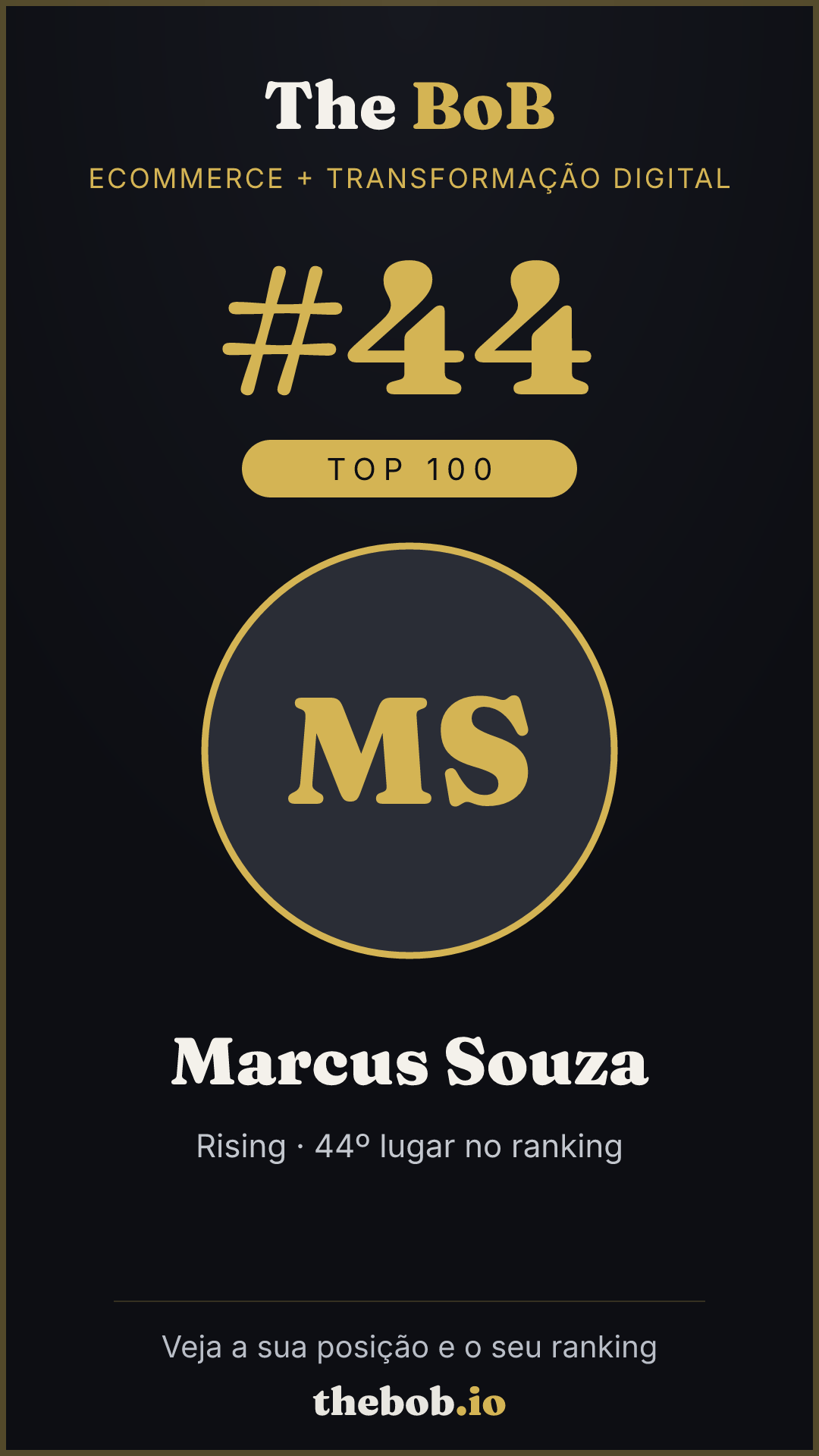 Selo The BoB · Marcus Souza