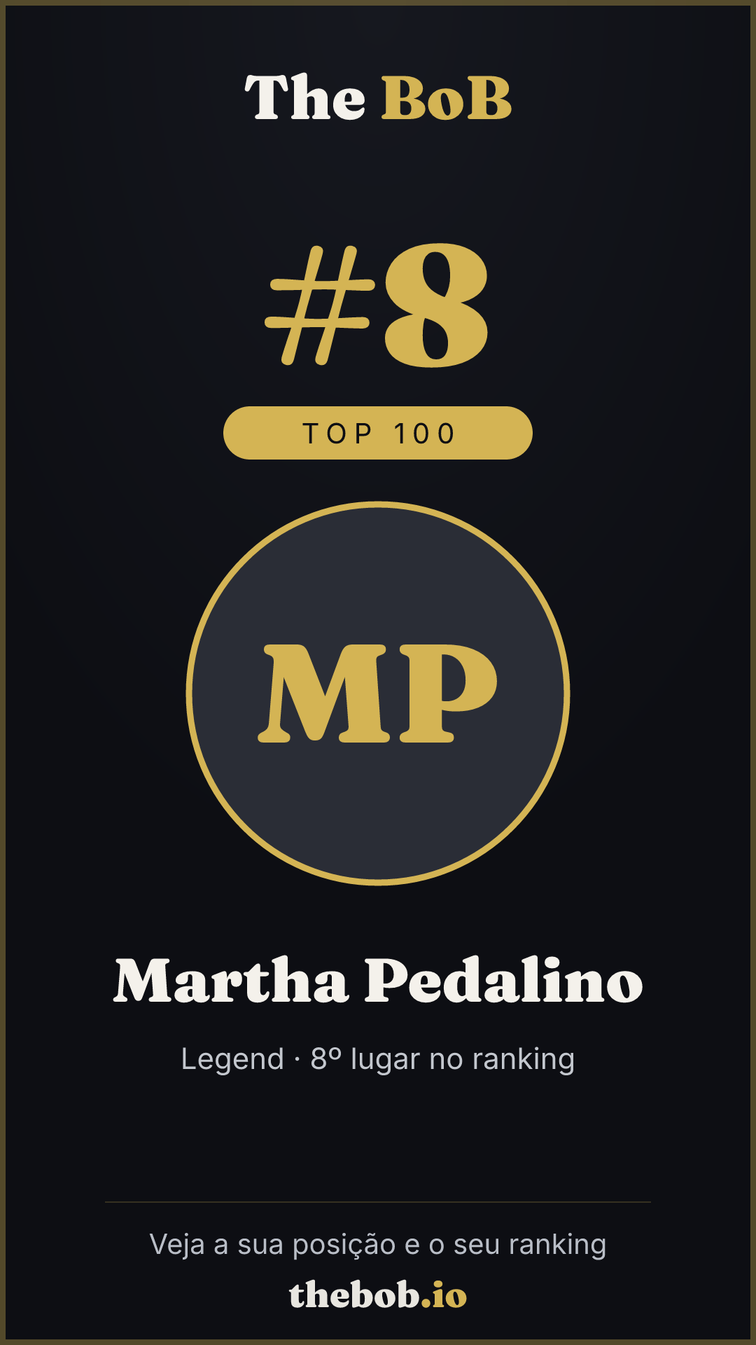 Selo The BoB · Martha Pedalino