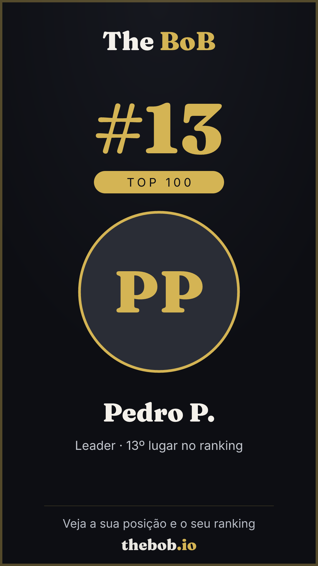 Selo The BoB · Pedro P.