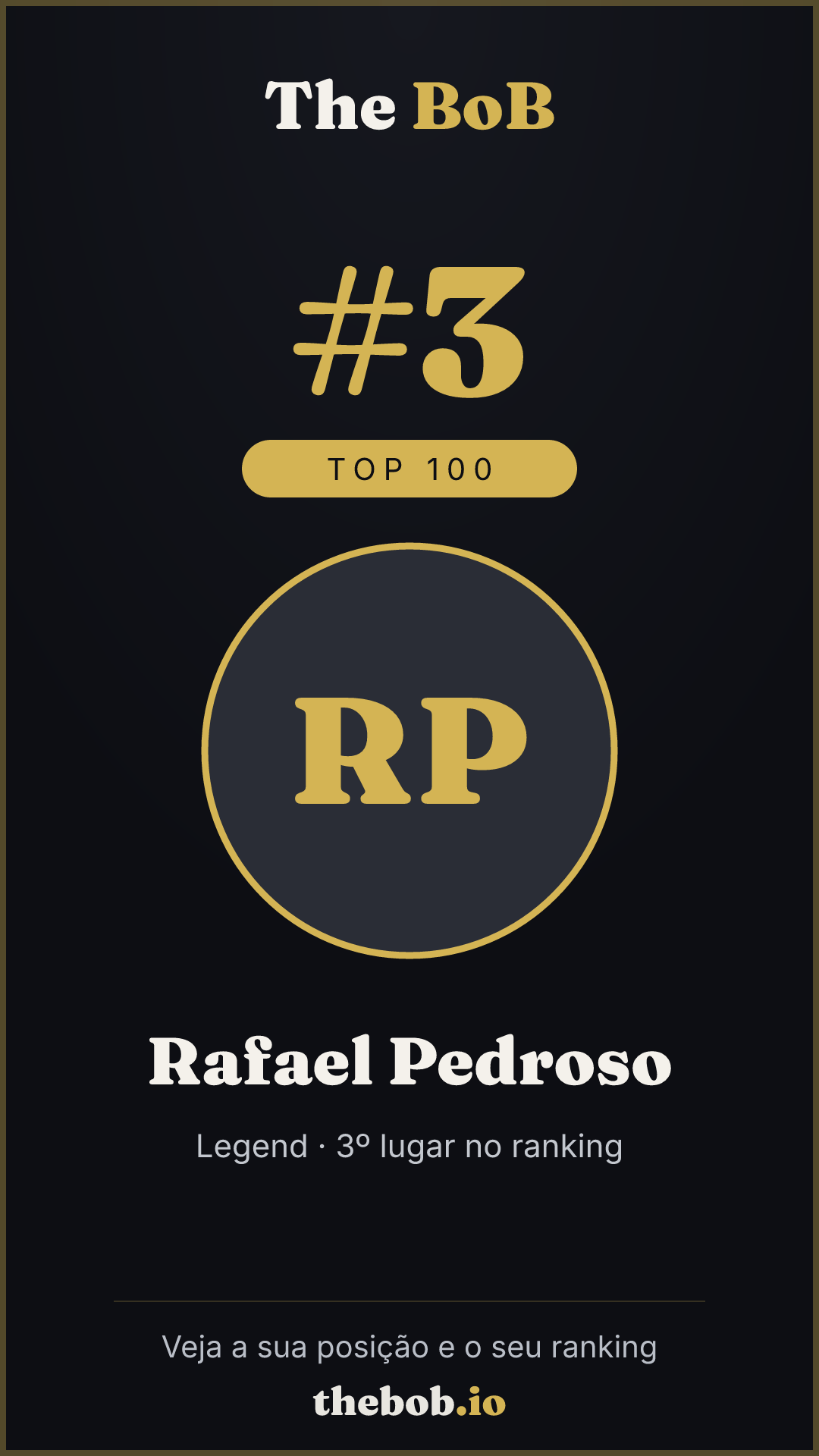 Selo The BoB · Rafael Pedroso