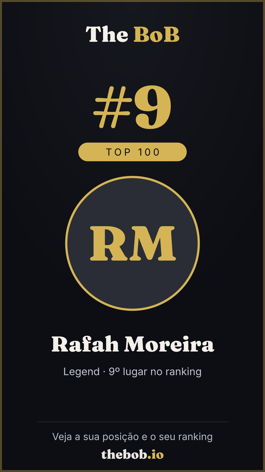 Selo The BoB · Rafah Moreira