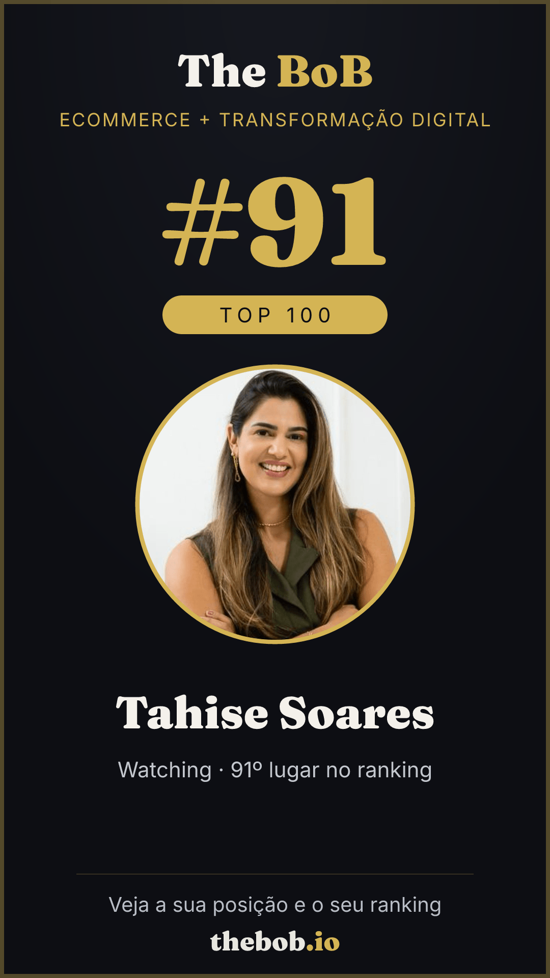 Selo The BoB · Tahise Soares