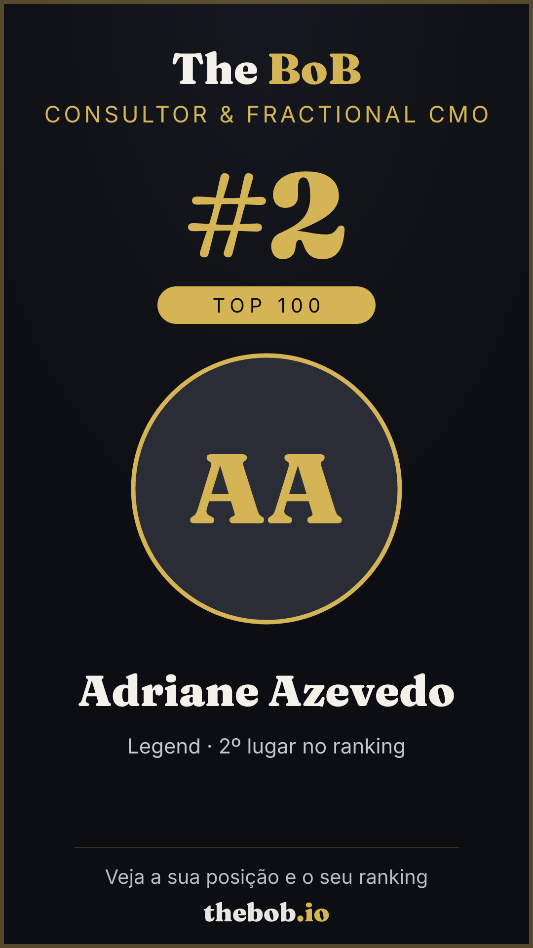 Selo The BoB · Adriane Azevedo