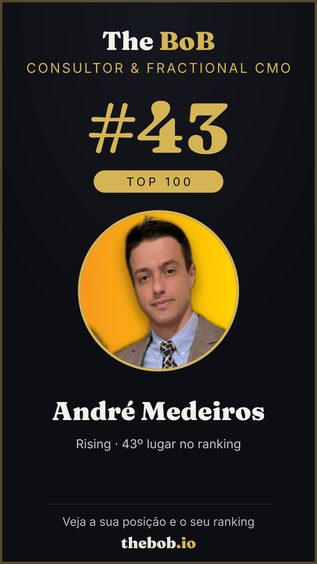 Selo The BoB · André Medeiros