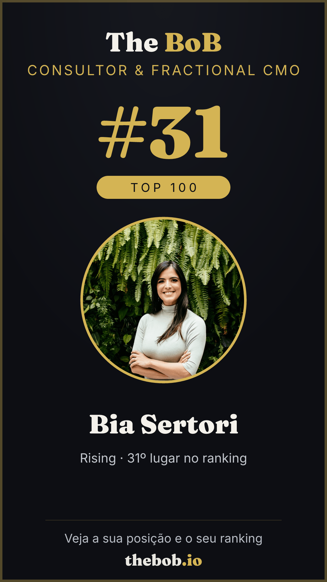 Selo The BoB · Bia Sertori