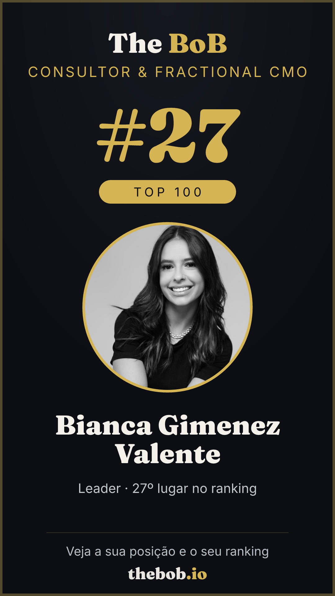 Selo The BoB · Bianca Gimenez Valente