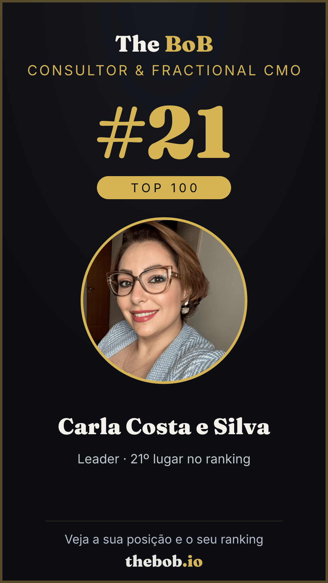 Selo The BoB · Carla Costa e Silva