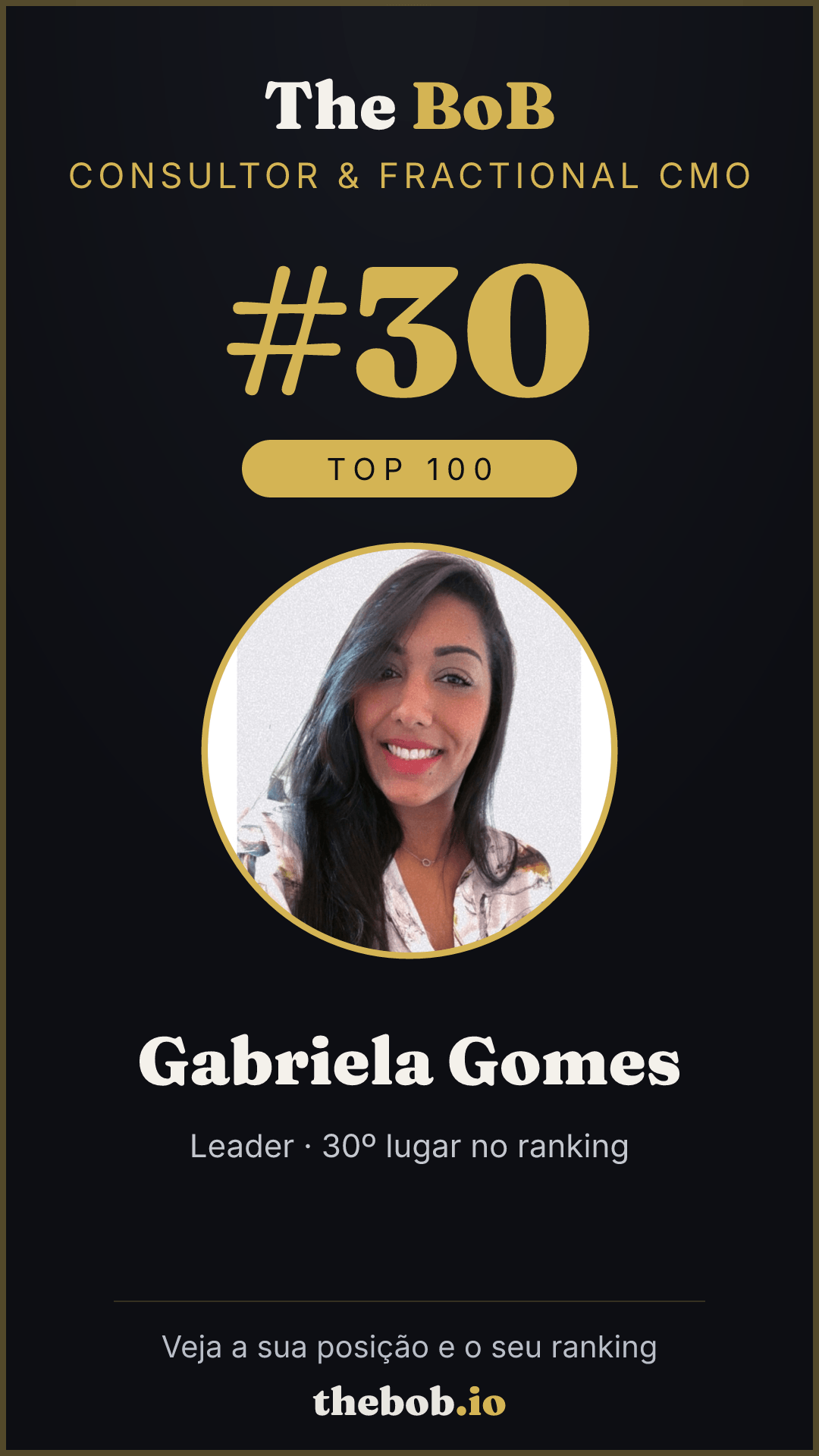 Selo The BoB · Gabriela Gomes