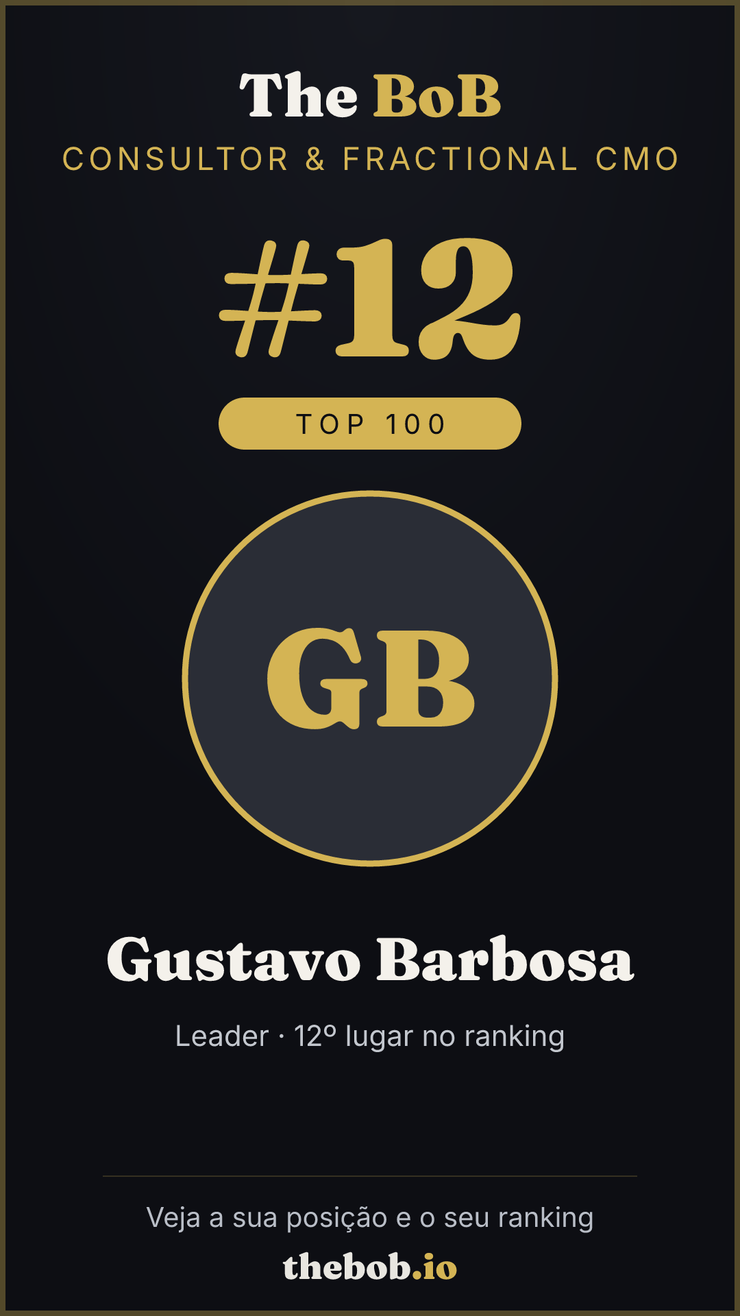 Selo The BoB · Gustavo Barbosa