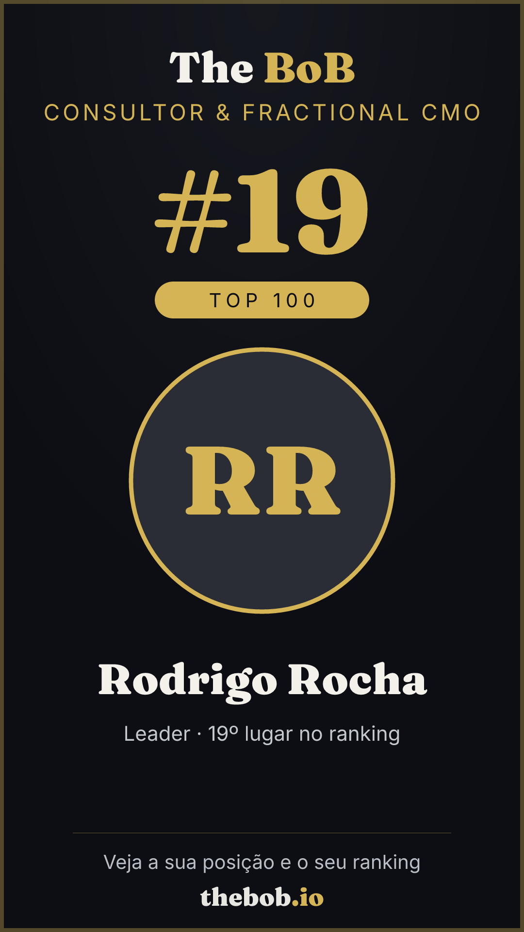 Selo The BoB · Rodrigo Rocha