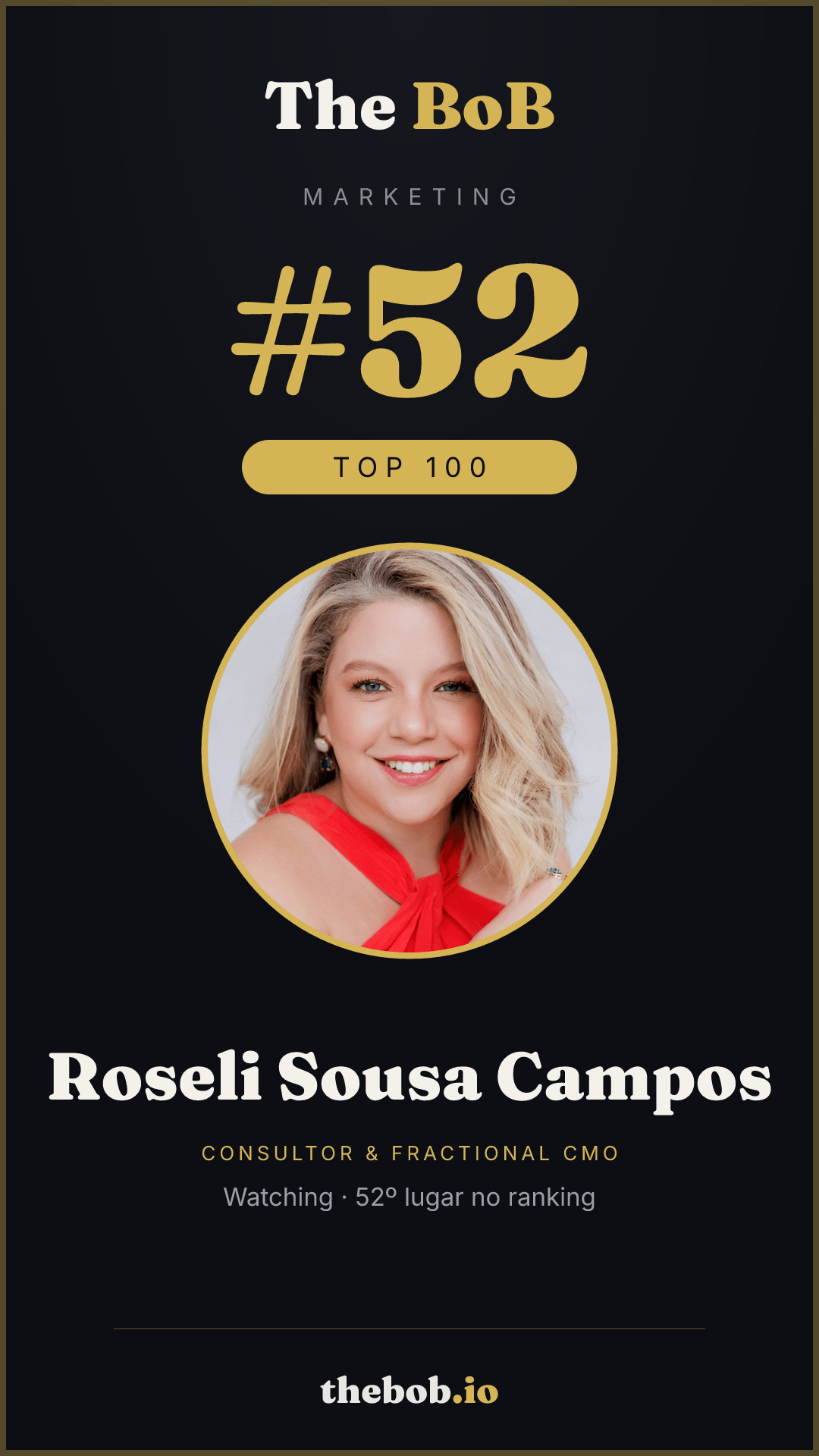 Selo The BoB · Roseli Sousa Campos