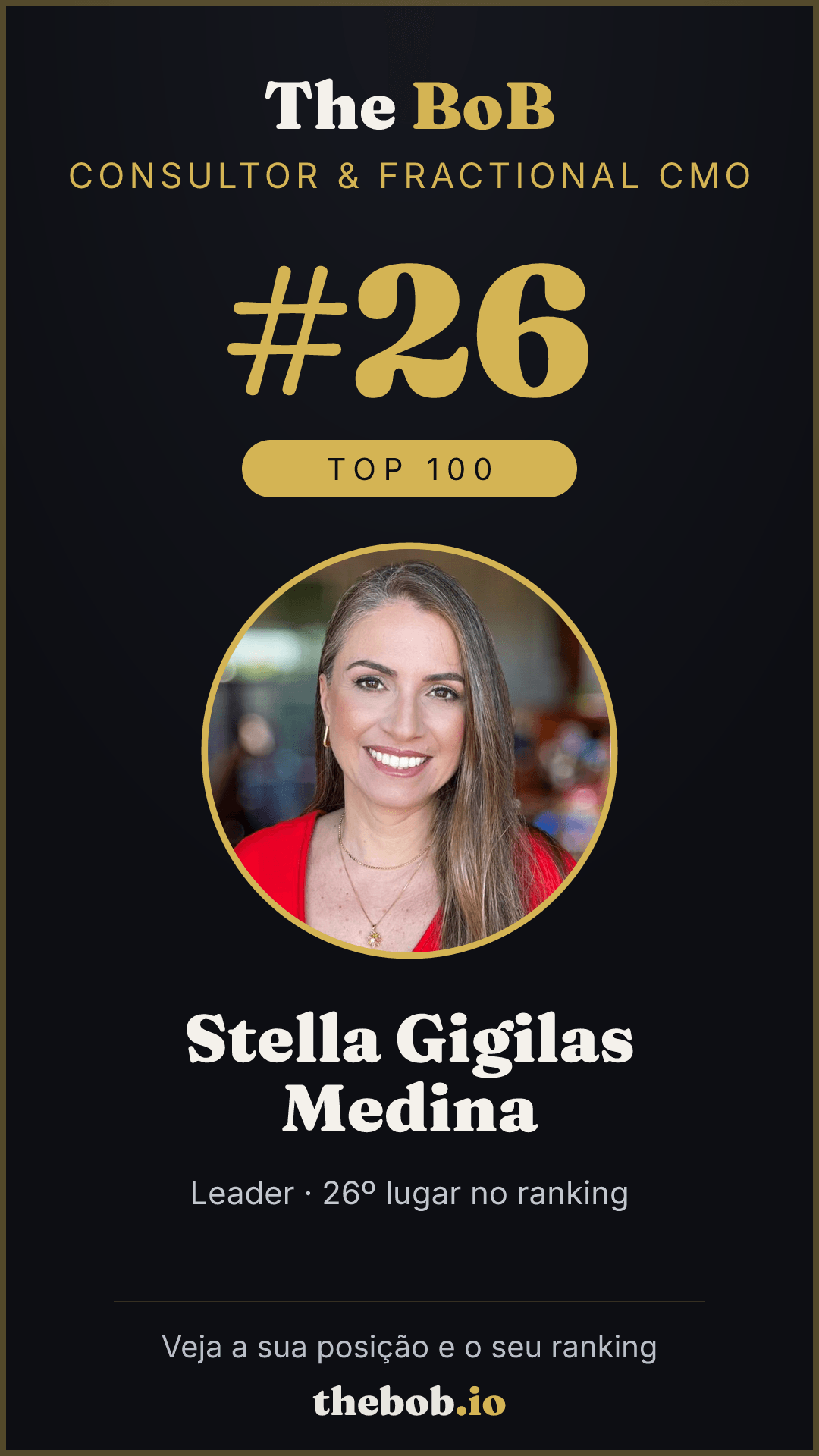 Selo The BoB · Stella Gigilas Medina