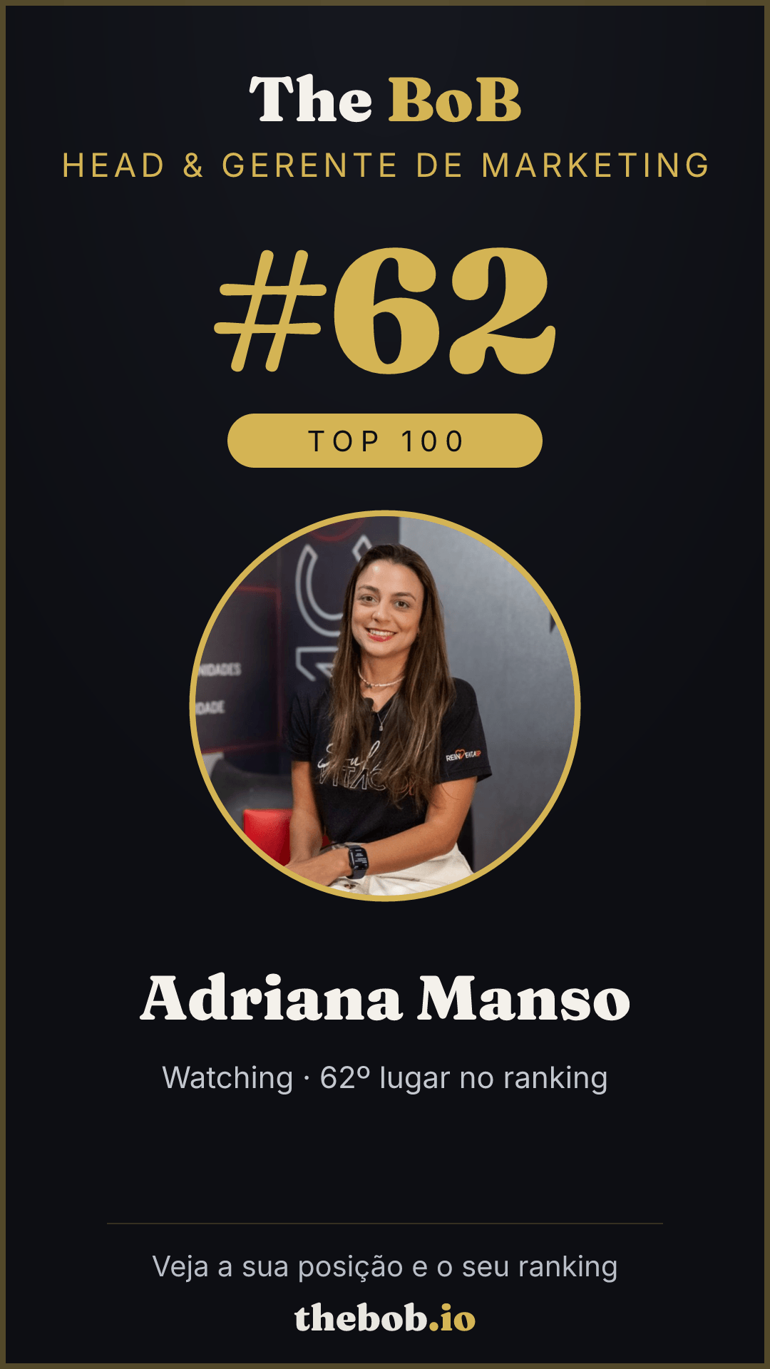 Selo The BoB · Adriana Manso