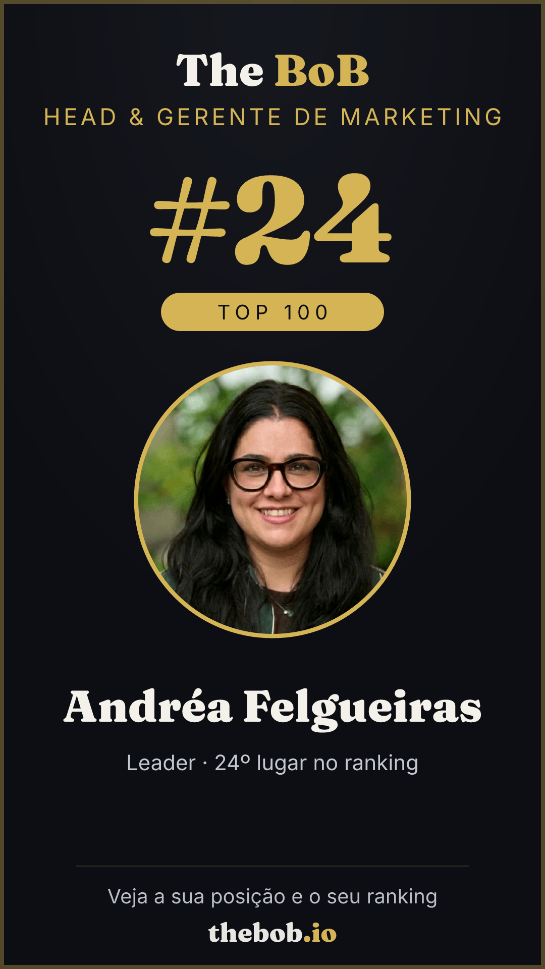 Selo The BoB · Andréa Felgueiras