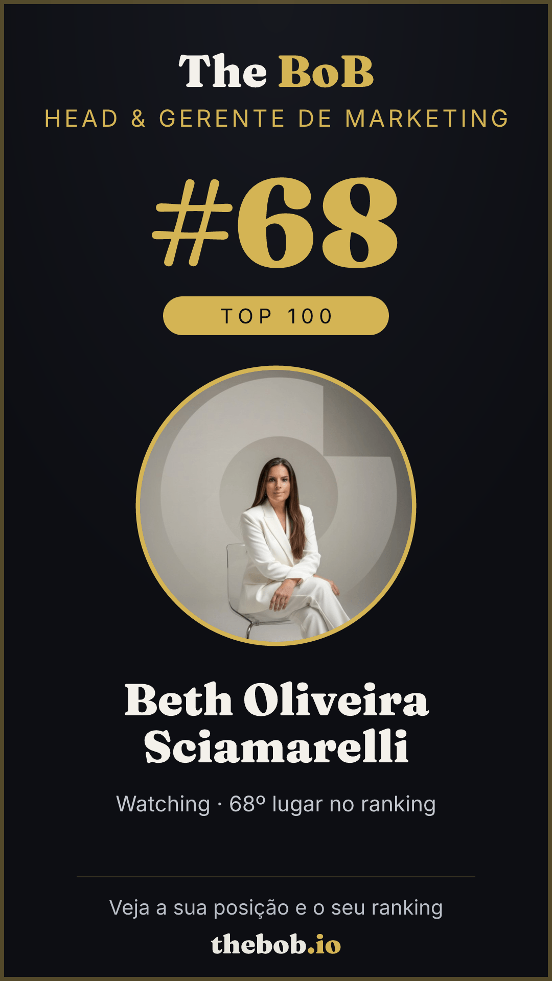 Selo The BoB · Beth Oliveira Sciamarelli