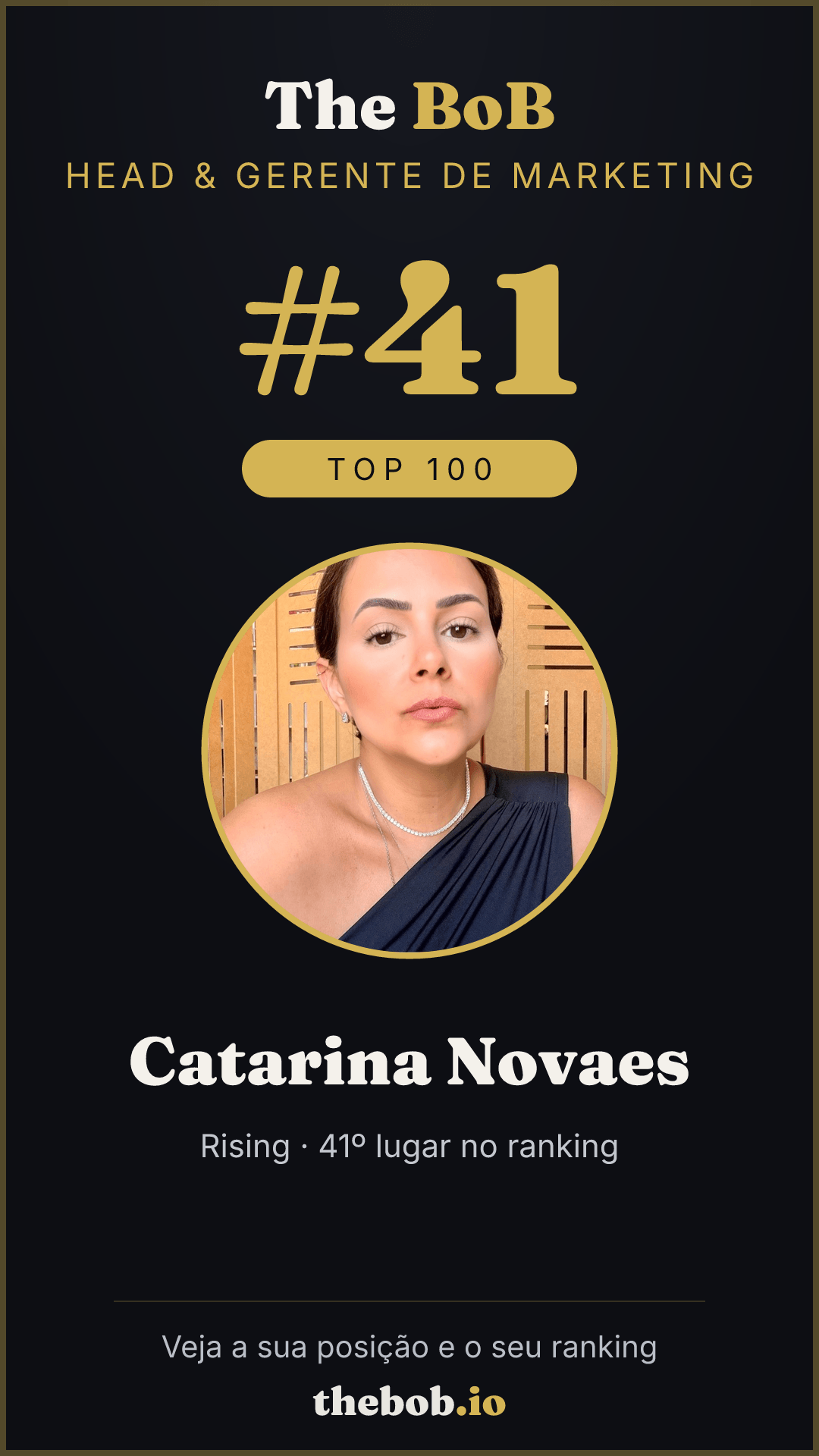 Selo The BoB · Catarina Novaes