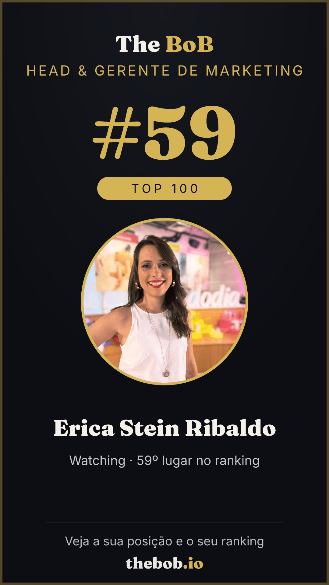 Selo The BoB · Erica Stein Ribaldo