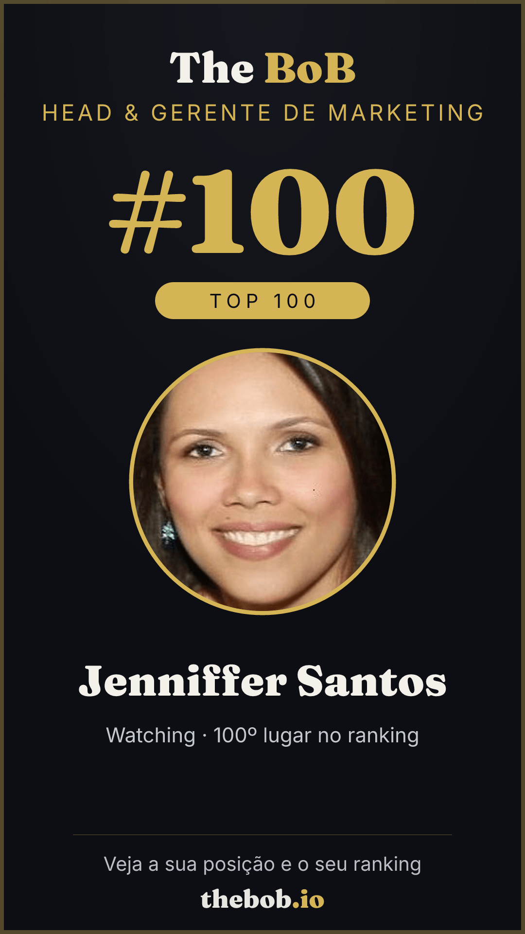 Selo The BoB · Jenniffer Santos