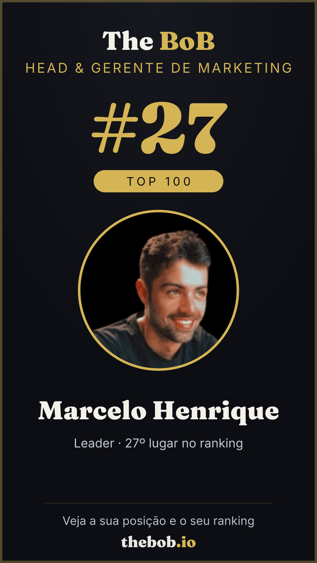 Selo The BoB · Marcelo Henrique
