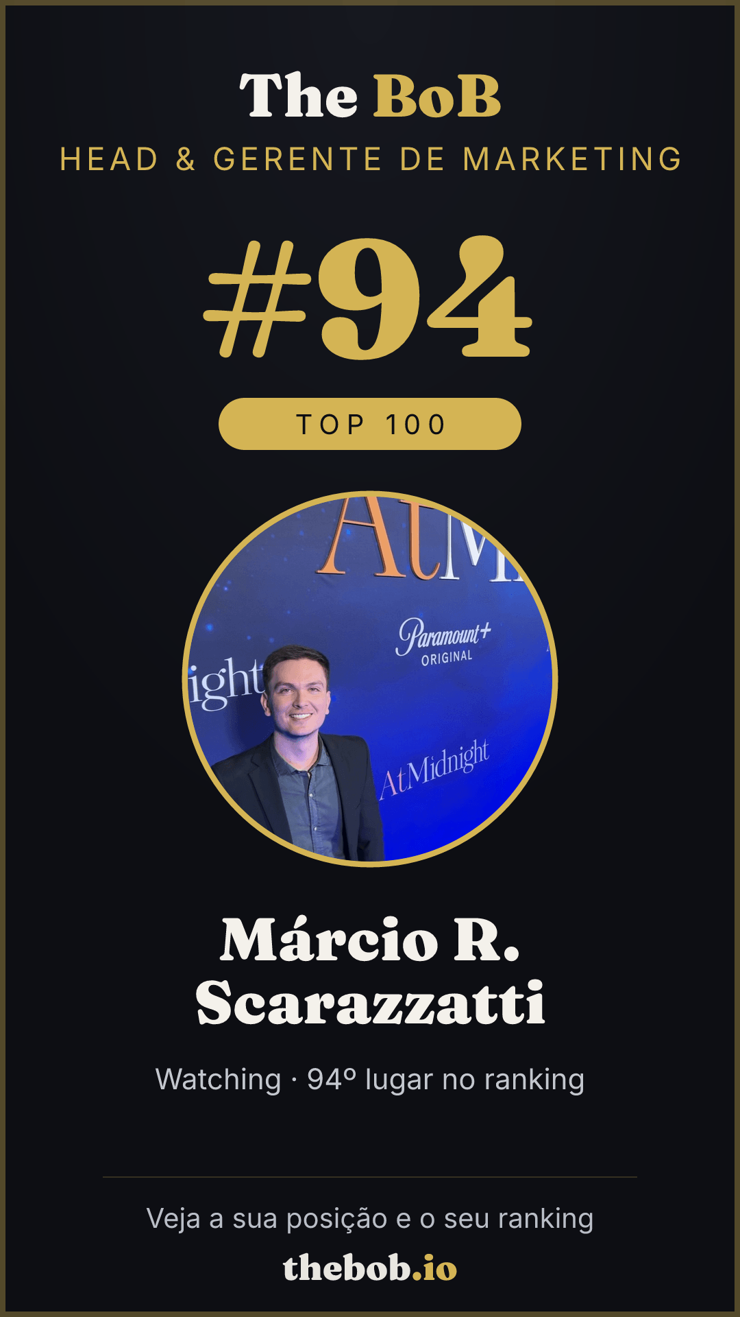 Selo The BoB · Márcio R. Scarazzatti