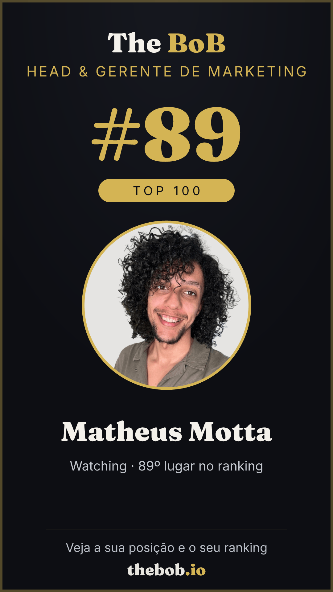 Selo The BoB · Matheus Motta