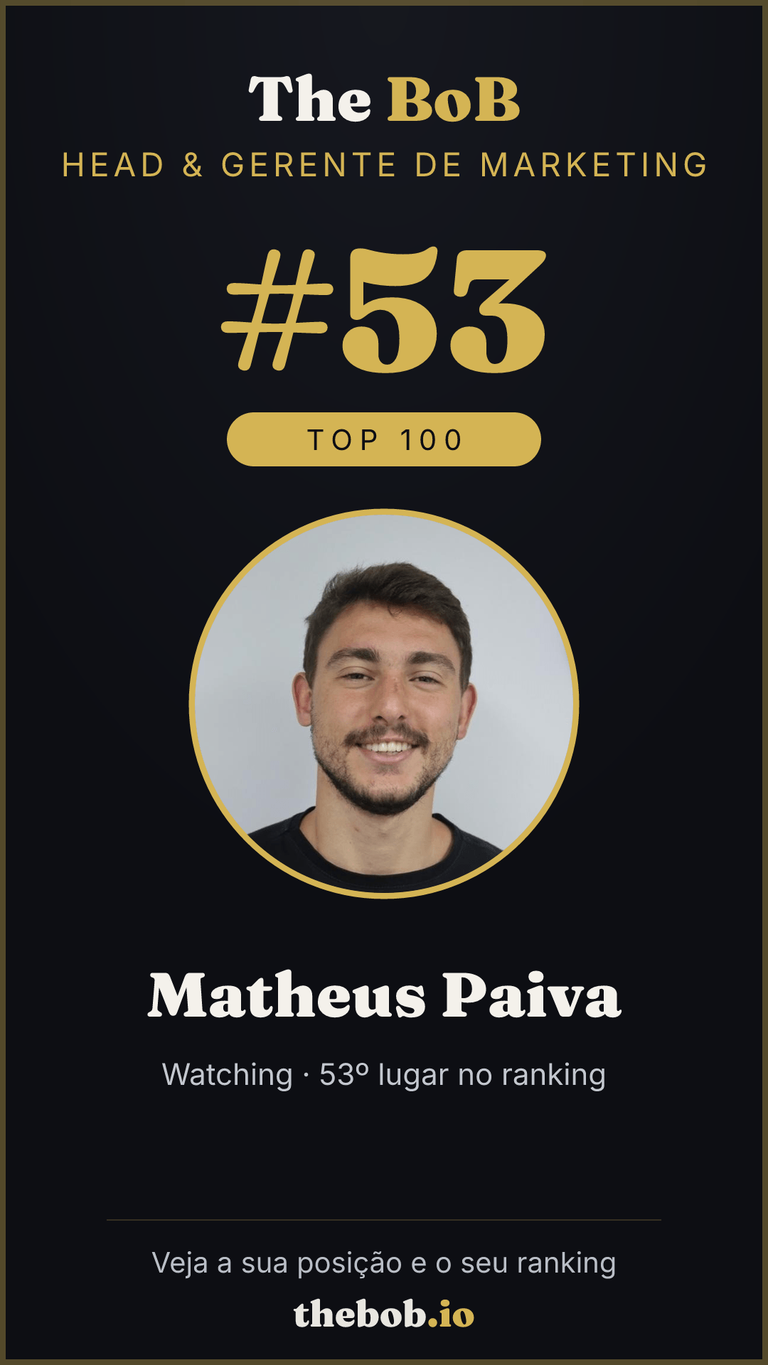 Selo The BoB · Matheus Paiva