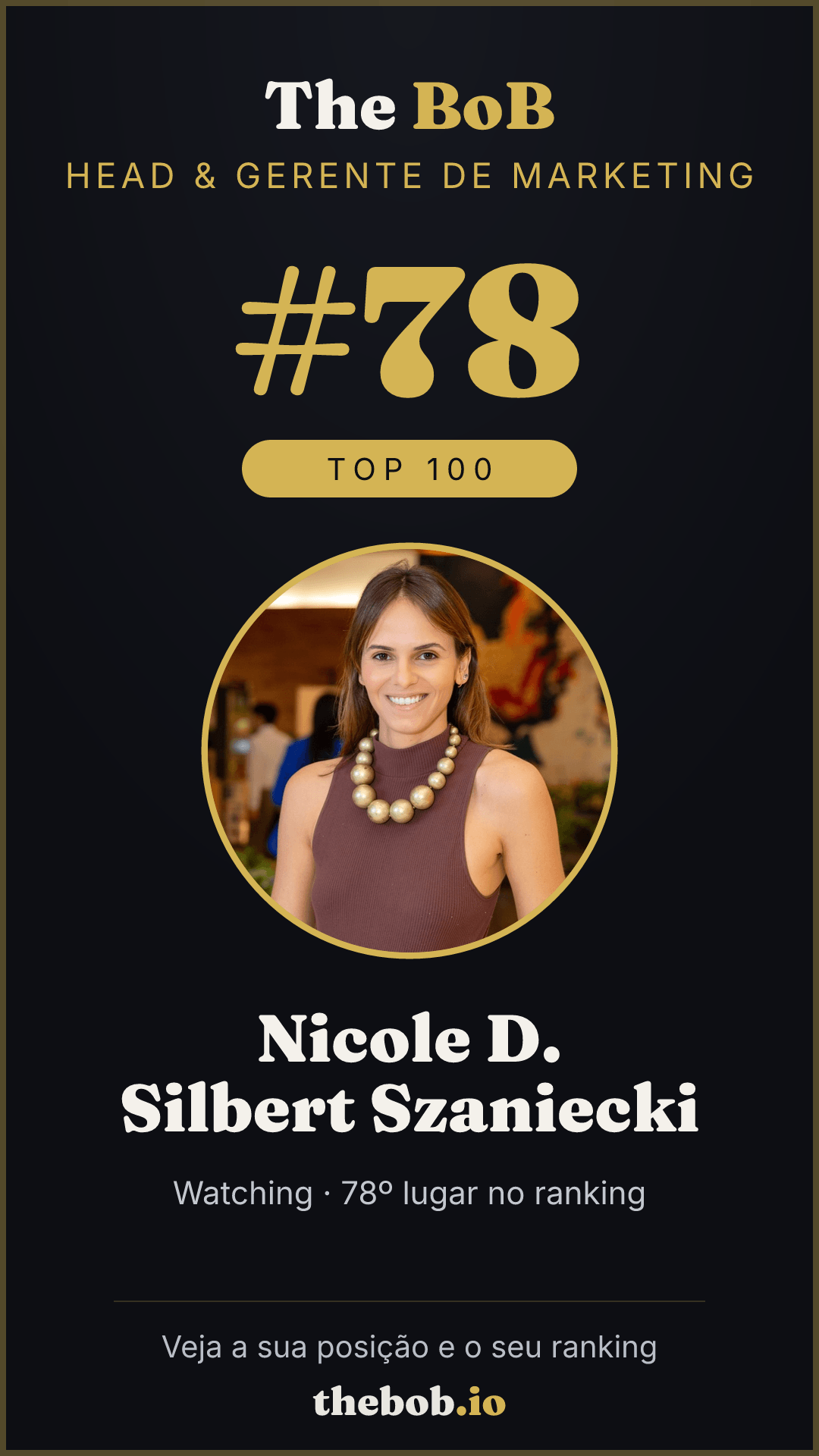 Selo The BoB · Nicole D. Silbert Szaniecki
