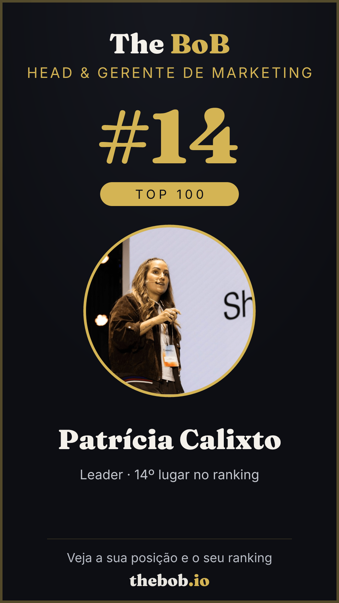 Selo The BoB · Patrícia Calixto