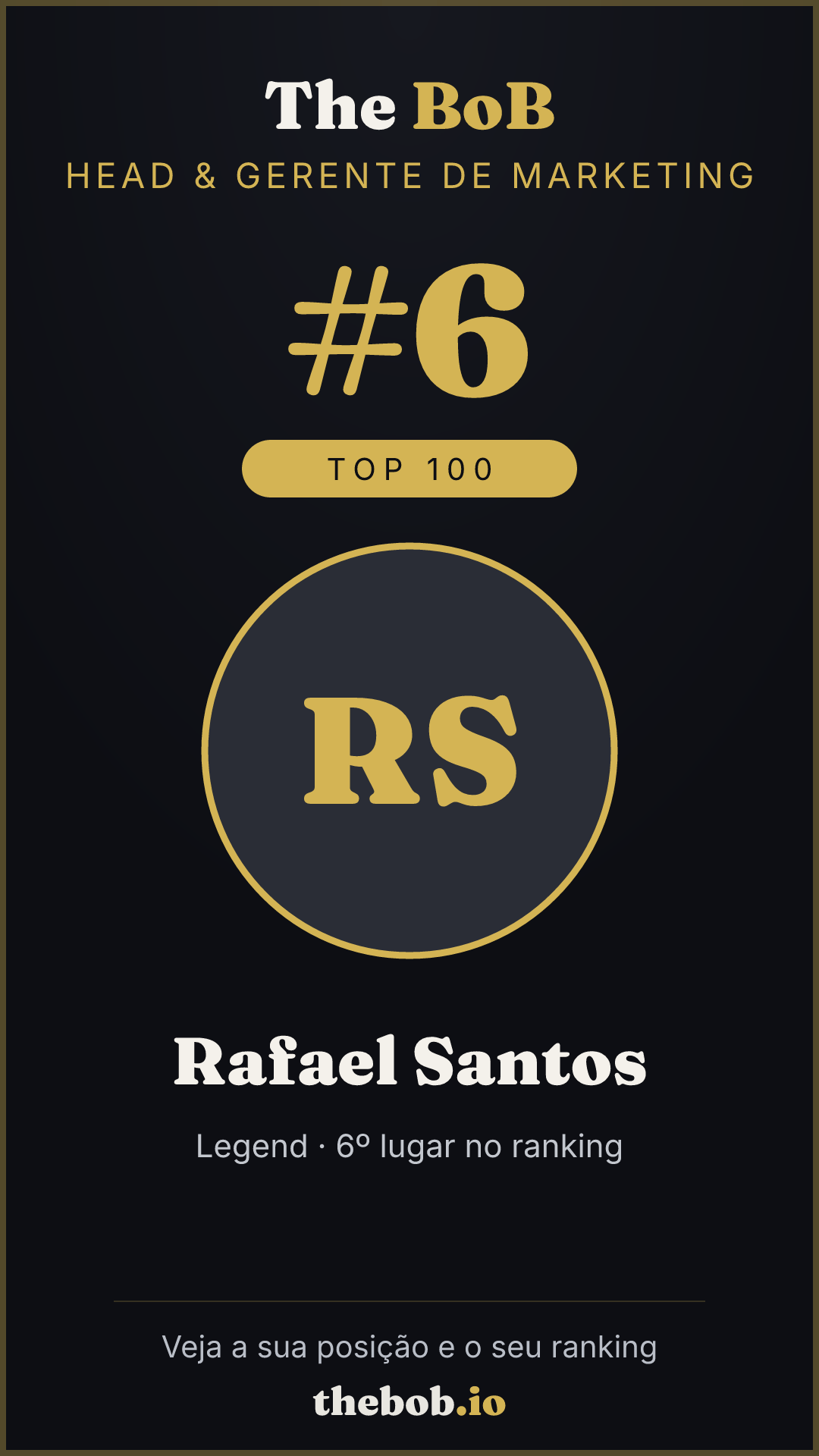 Selo The BoB · Rafael Santos