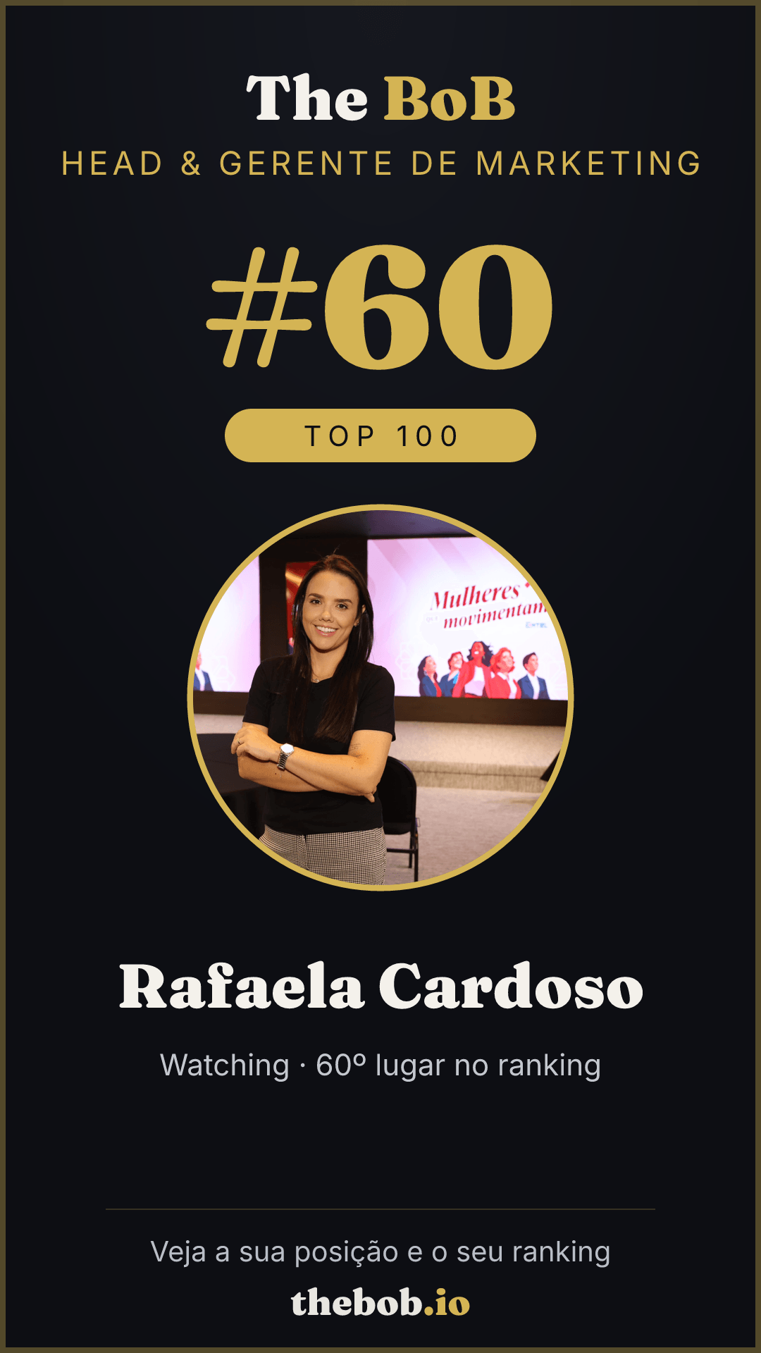Selo The BoB · Rafaela Cardoso