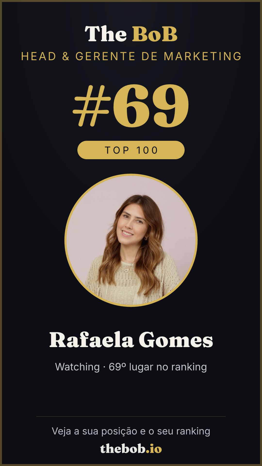 Selo The BoB · Rafaela Gomes