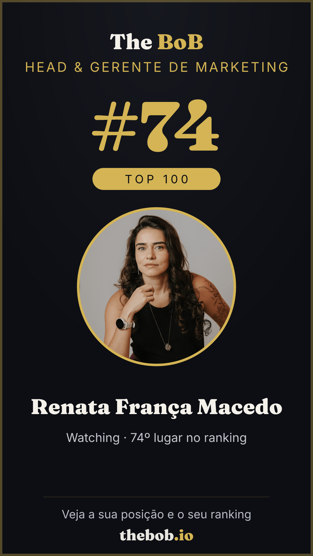 Selo The BoB · Renata França Macedo