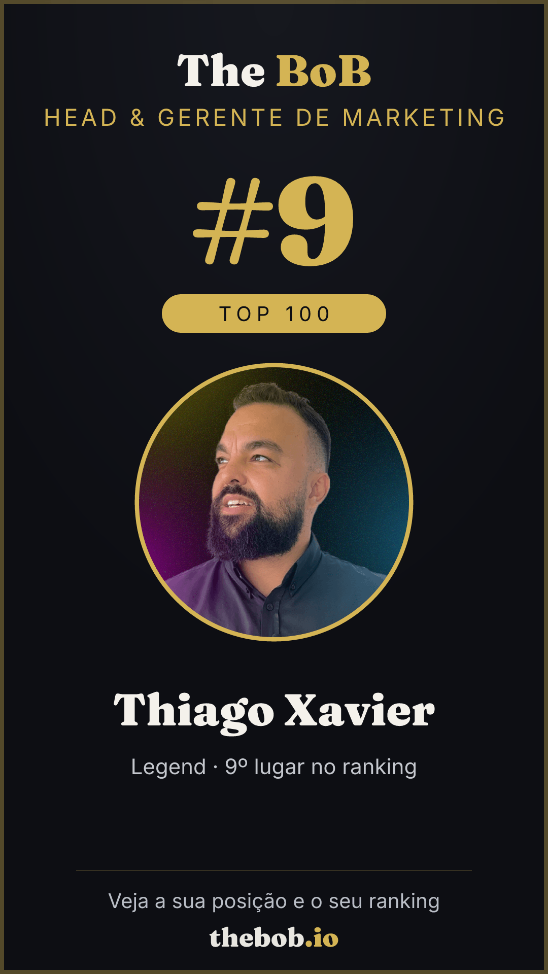 Selo The BoB · Thiago Xavier