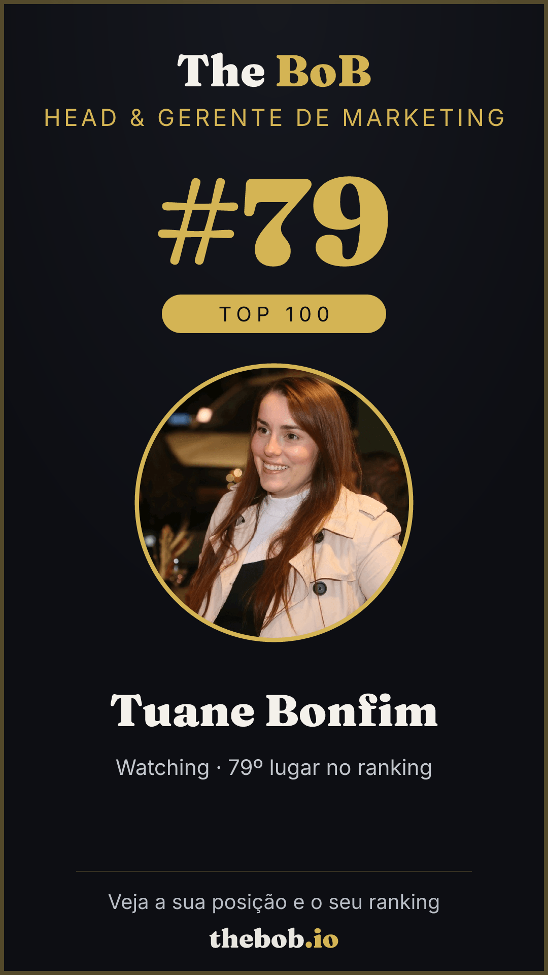 Selo The BoB · Tuane Bonfim