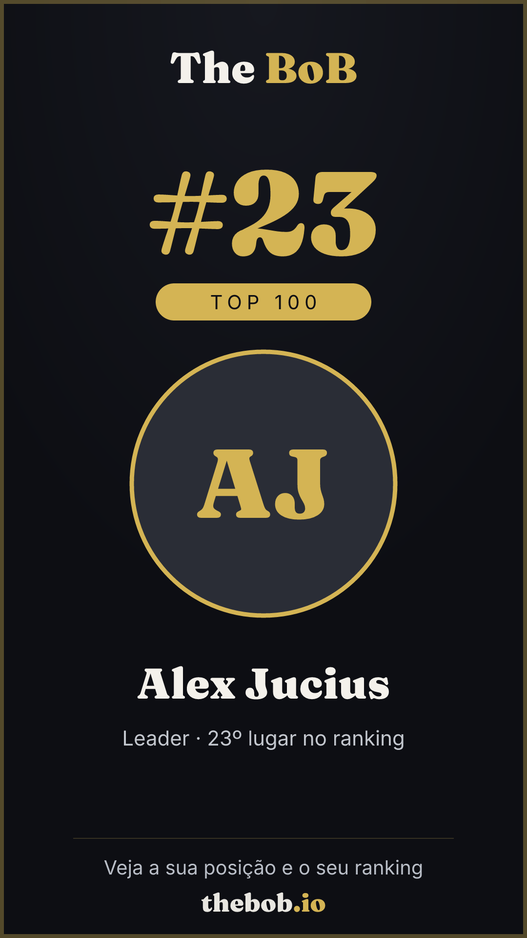 Selo The BoB · Alex Jucius