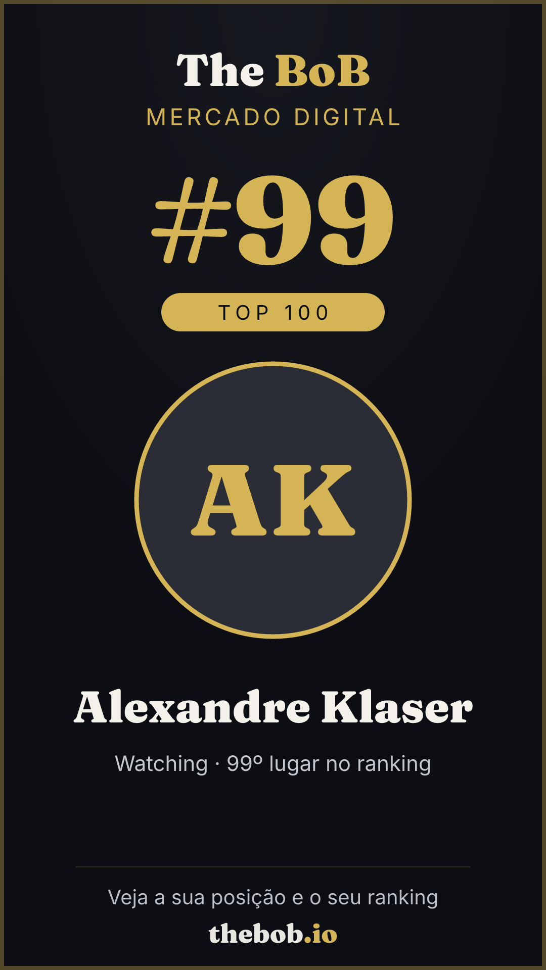 Selo The BoB · Alexandre Klaser