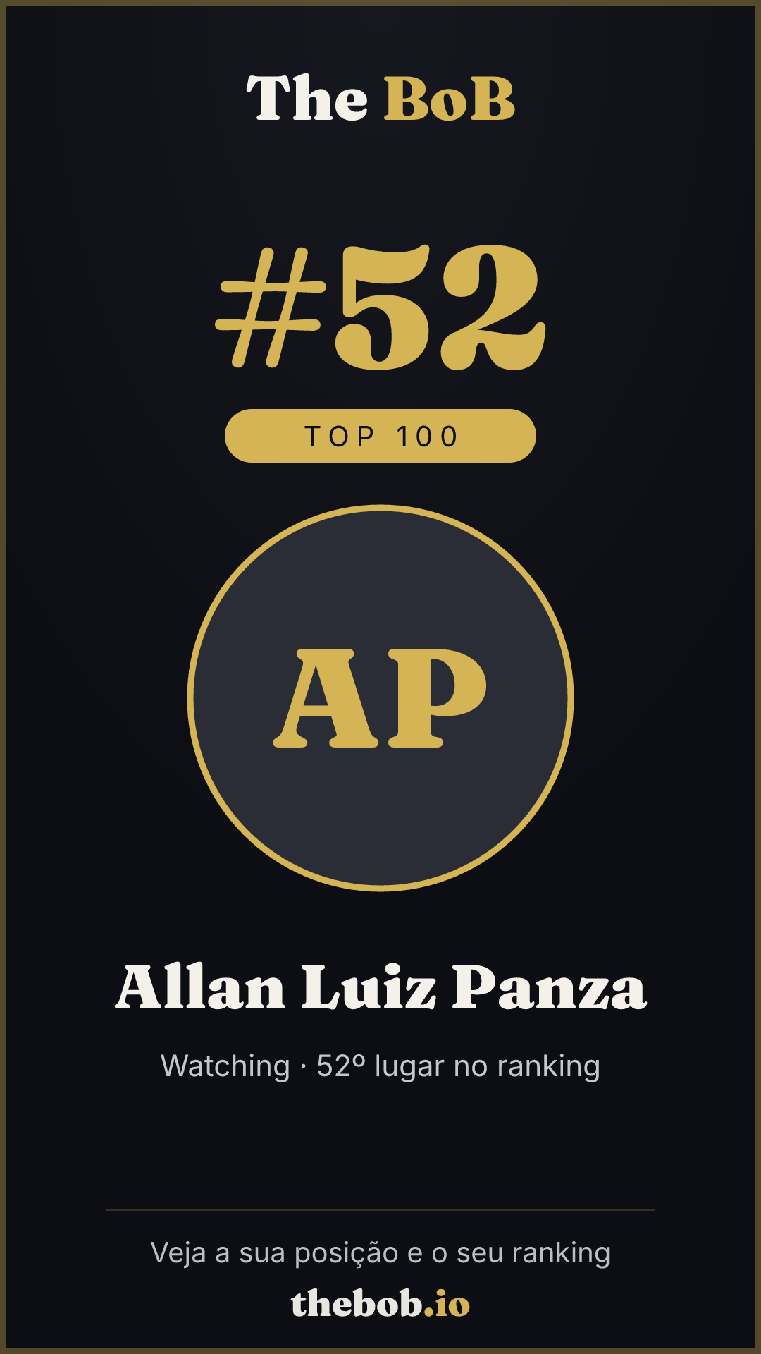 Selo The BoB · Allan Luiz Panza