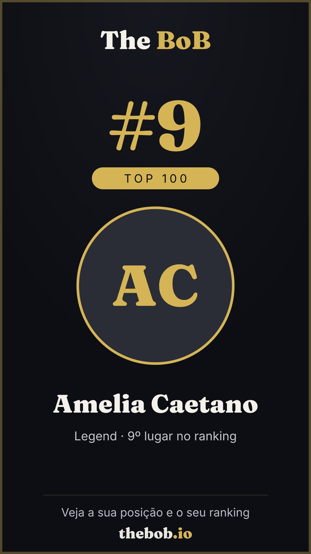 Selo The BoB · Amelia Caetano