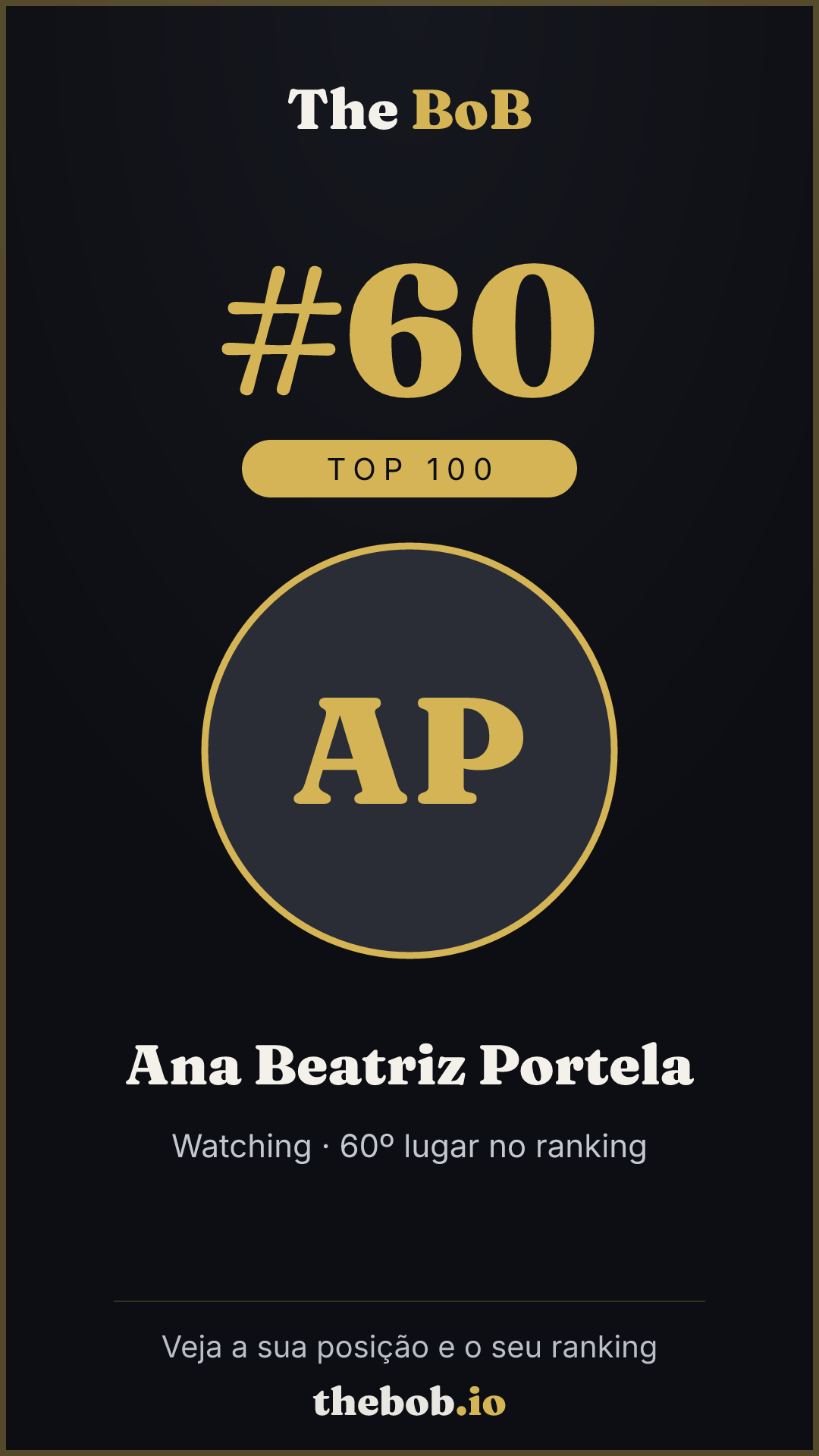 Selo The BoB · Ana Beatriz Portela