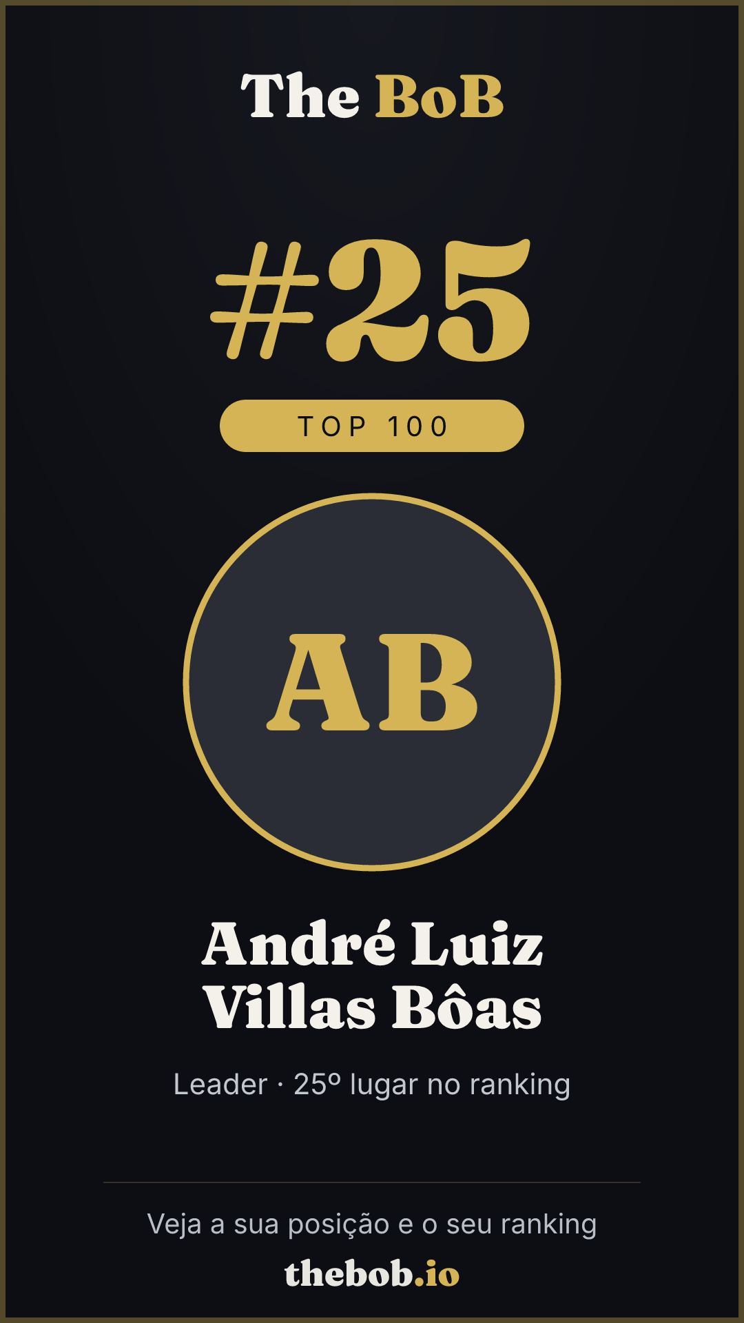 Selo The BoB · André Luiz Villas Bôas