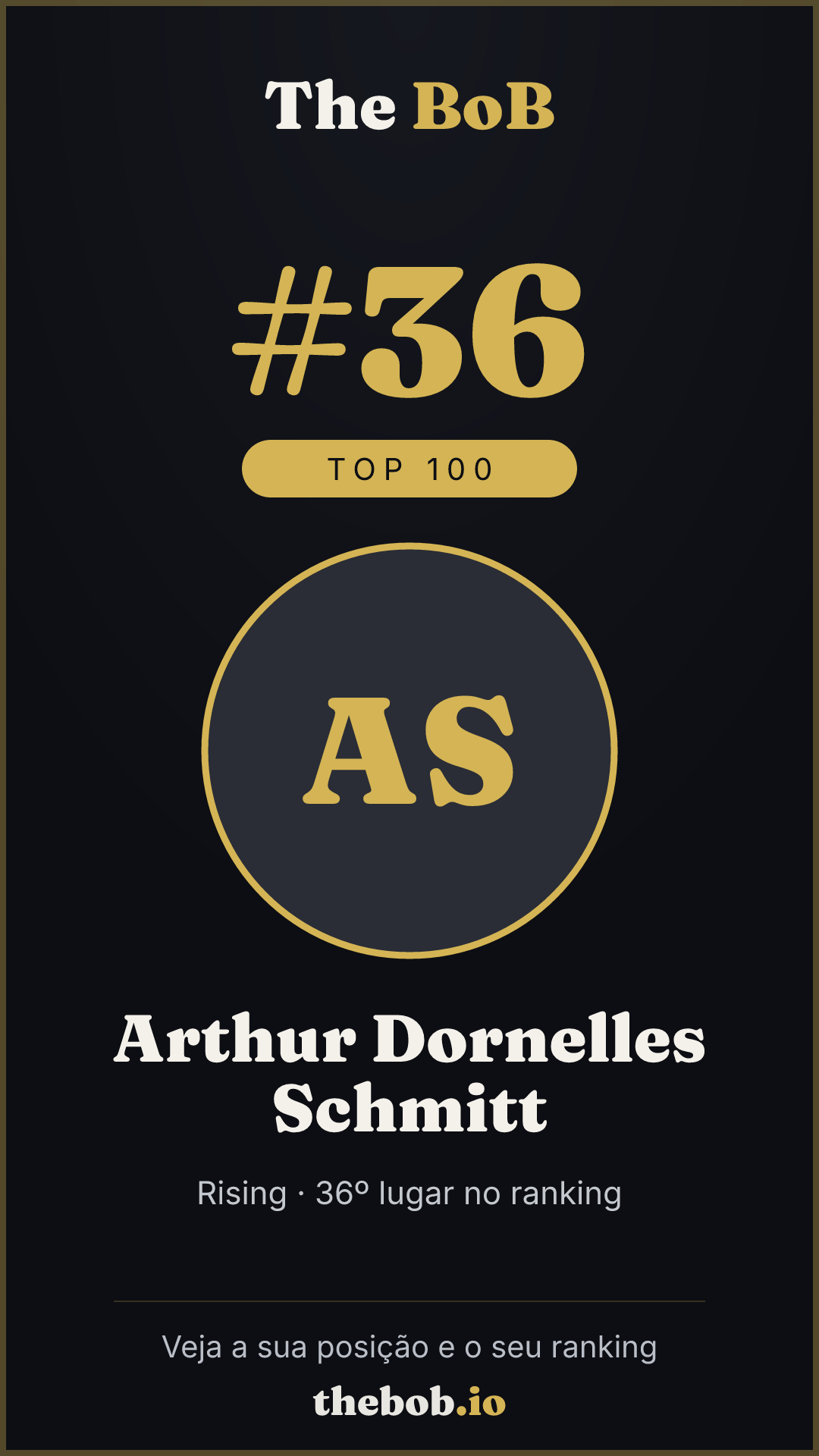 Selo The BoB · Arthur Dornelles Schmitt