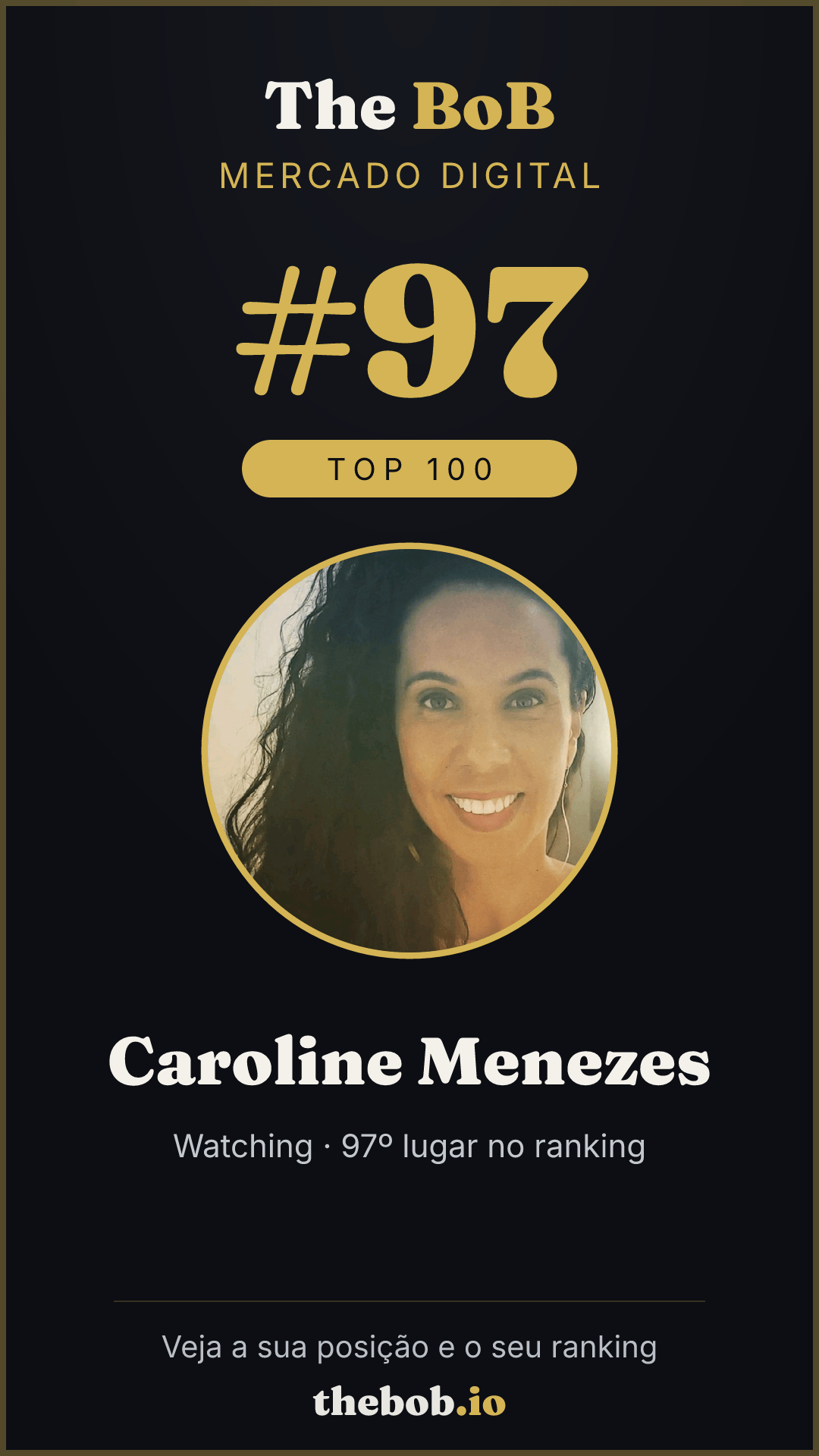 Selo The BoB · Caroline Menezes