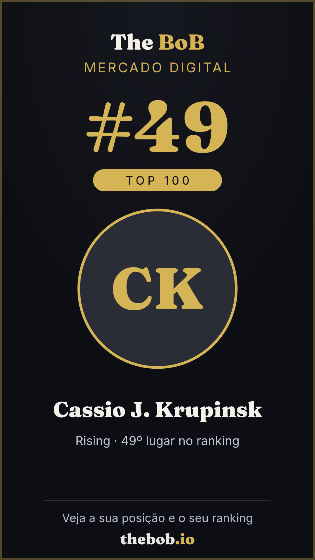 Selo The BoB · Cassio J. Krupinsk