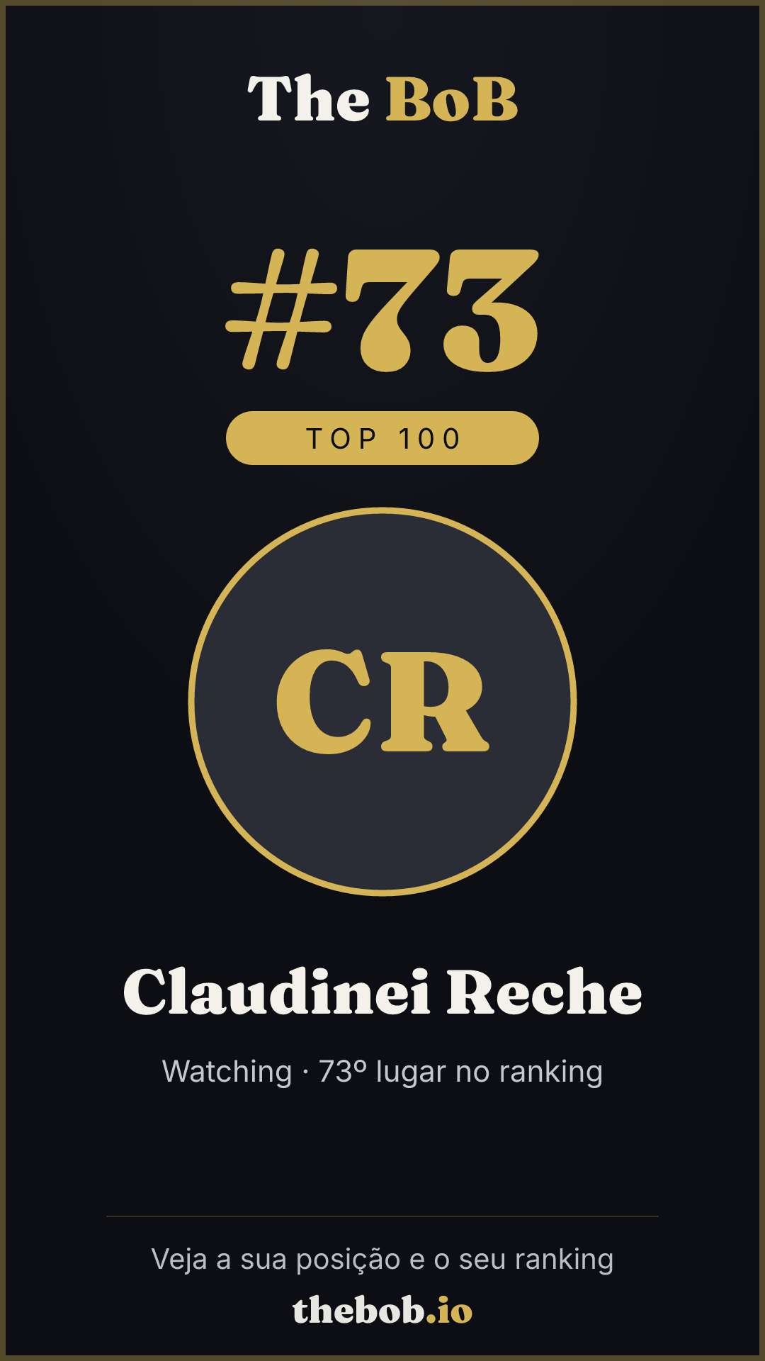 Selo The BoB · Claudinei Reche