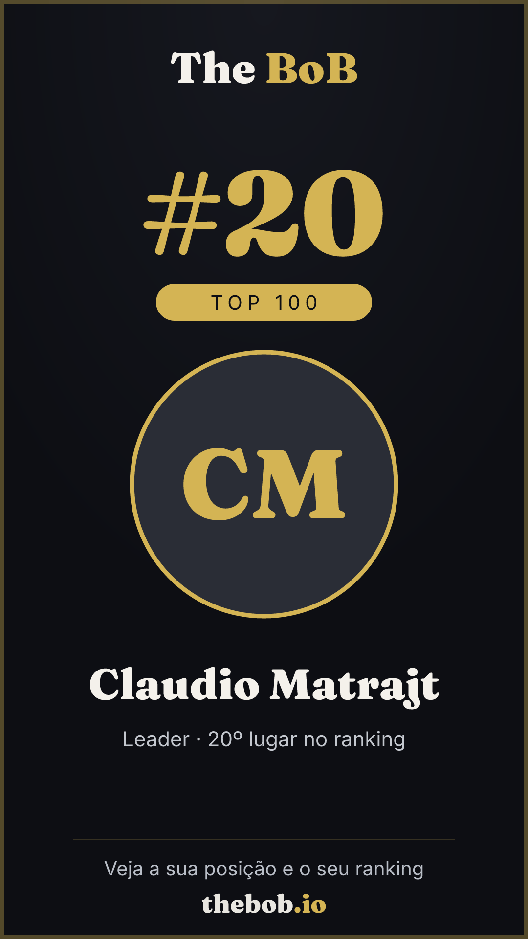 Selo The BoB · Claudio Matrajt