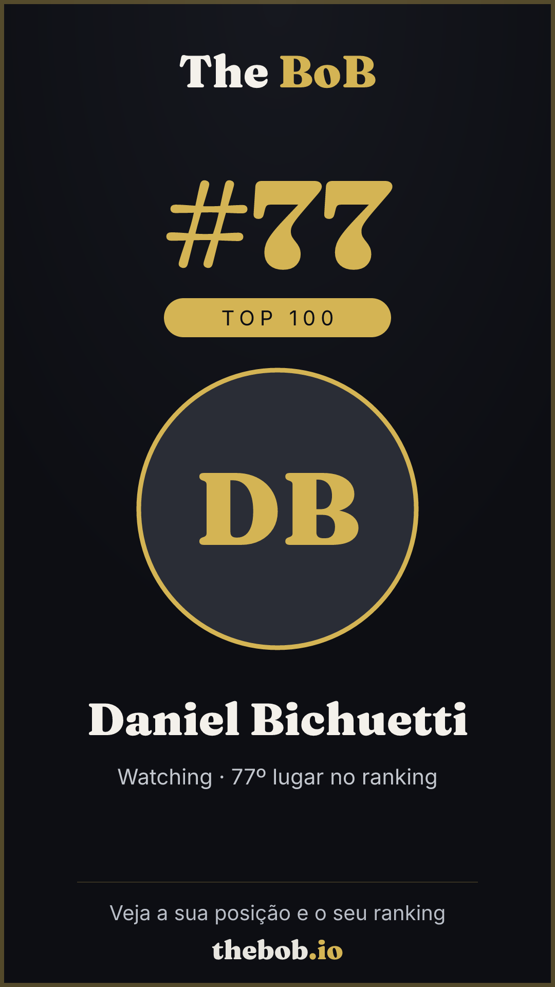 Selo The BoB · Daniel Bichuetti