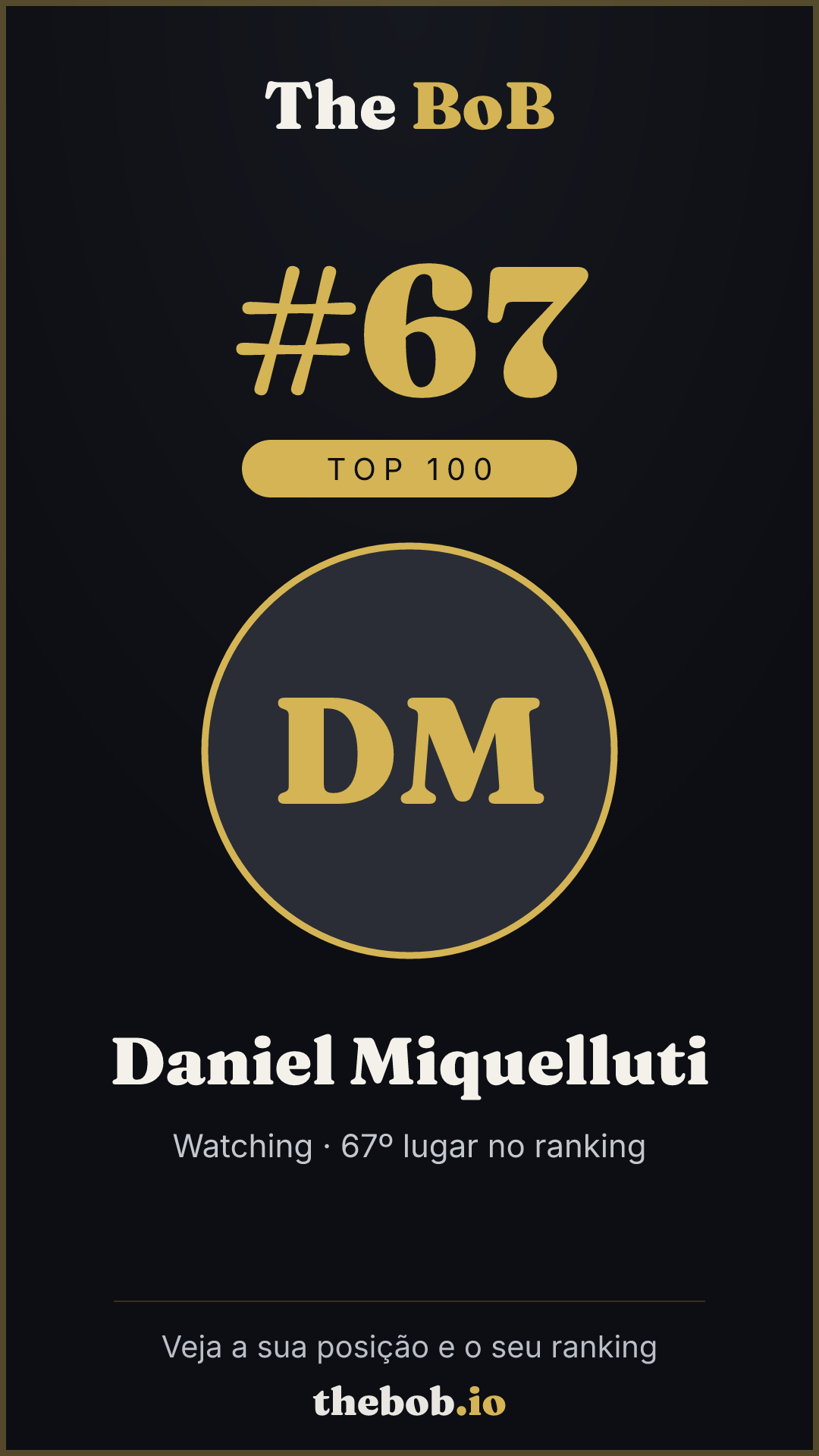 Selo The BoB · Daniel Miquelluti