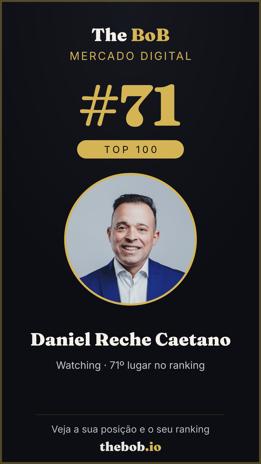 Selo The BoB · Daniel Reche Caetano