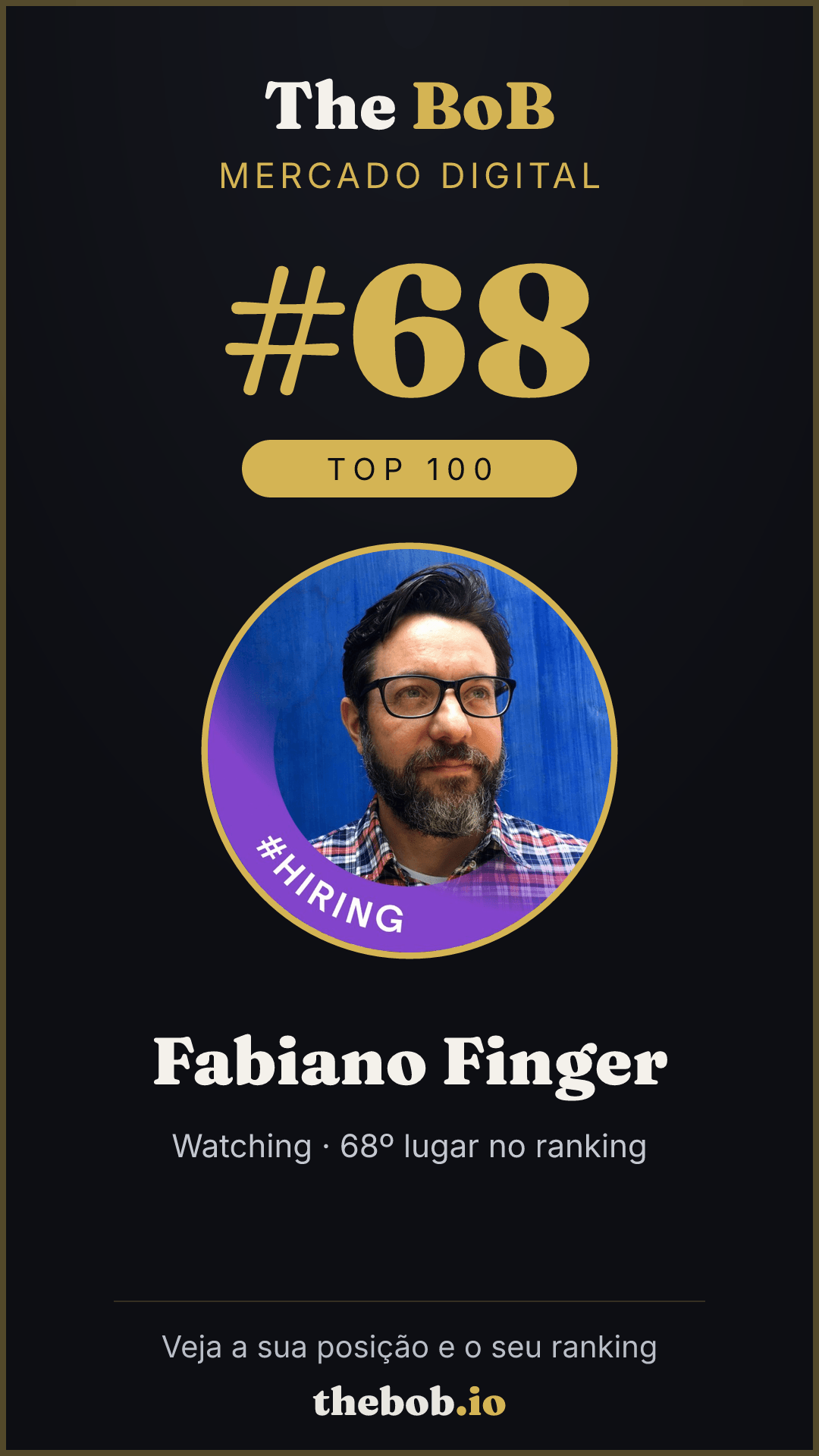 Selo The BoB · Fabiano Finger