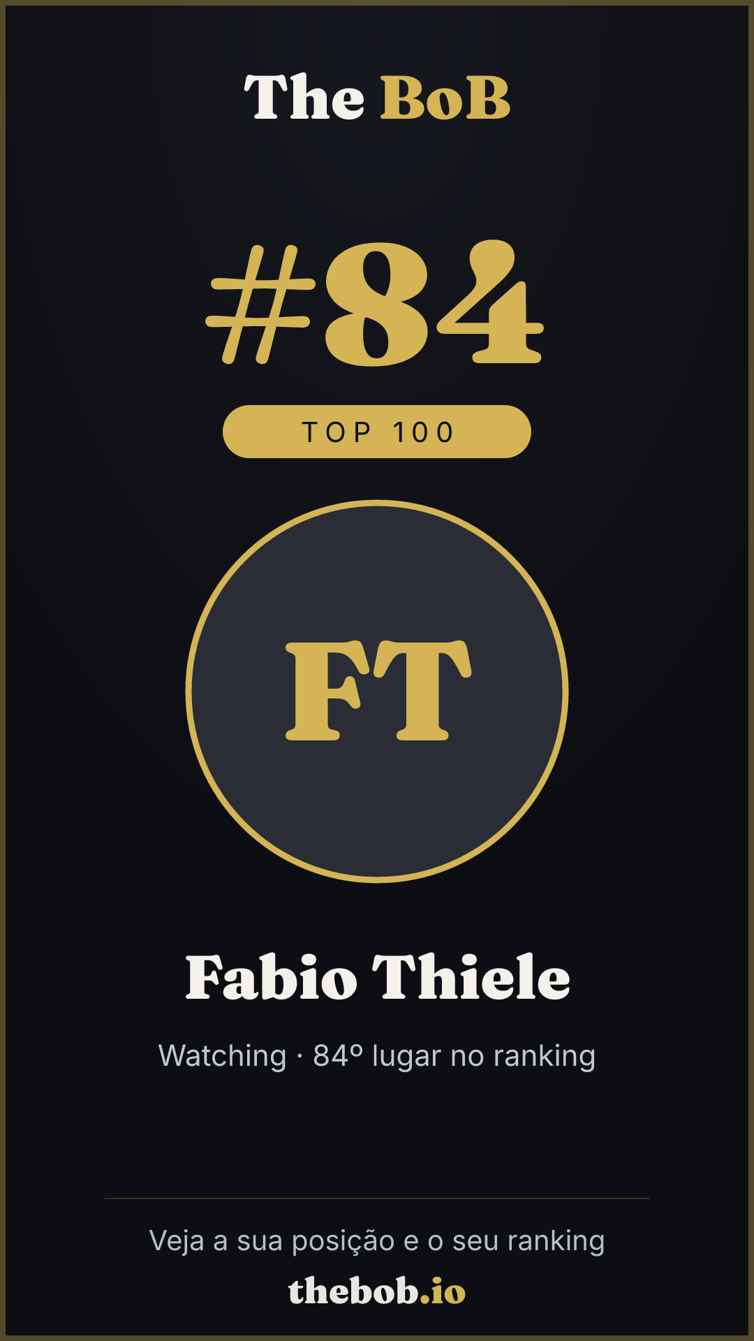 Selo The BoB · Fabio Thiele